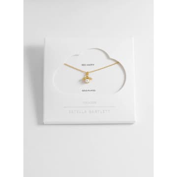 Estella Bartlett Pearl Bee Pendant Necklace In Gold