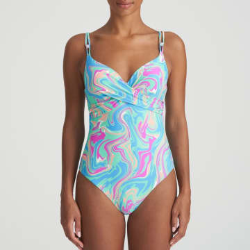 Shop Marie Jo Arubani Swimsuit In Ocean Swirl