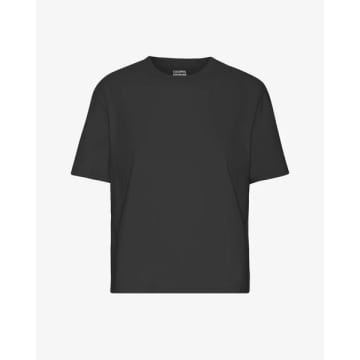 Shop Colorful Standard Boxy Crop T-shirt Deep Black
