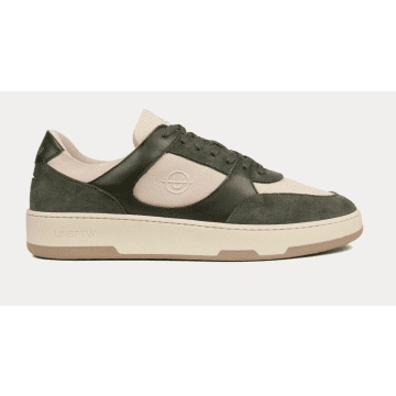 Shop Unseen Men's Noirmont Suede & Leather Olive Low Top Sneakers In Green