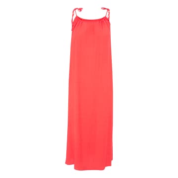 Shop Soaked In Luxury Hot Coral Kehlani Strap Dress In Pink