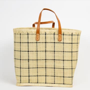 Afroart Large Raffia Bag/basket In Brown