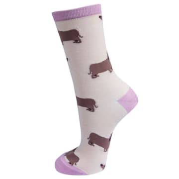 Shop Sock Talk Womens Bamboo Dog Socks Dachshund Sausage Dog Ankle Socks