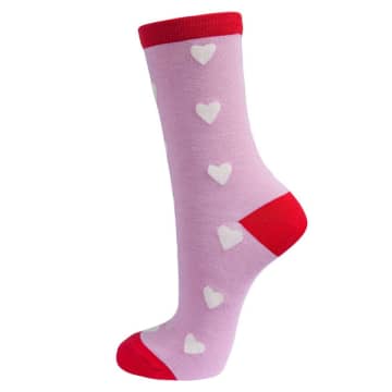 Shop Sock Talk Womens Bamboo Socks Red Love Hearts Novelty Ankle Socks Pink
