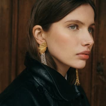 Shop Perrine Taverniti "flower" Earrings In Gold
