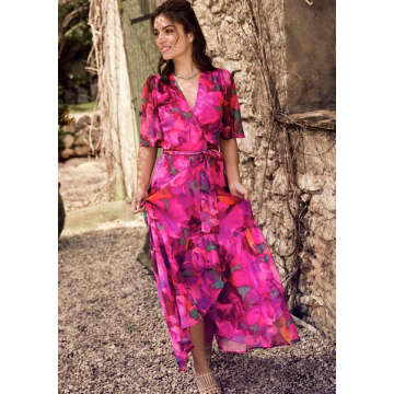 Shop Hope & Ivy The Corinne Flutter Sleeve Maxi Wrap Dress