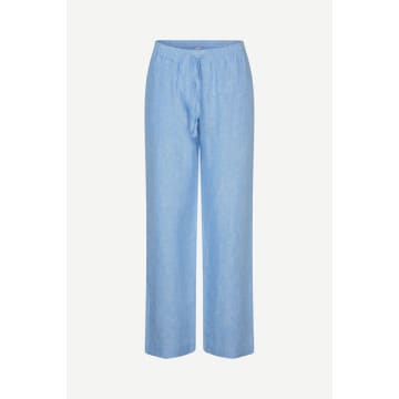 Shop Samsoe & Samsoe Hoys String Trouser Mid Blue