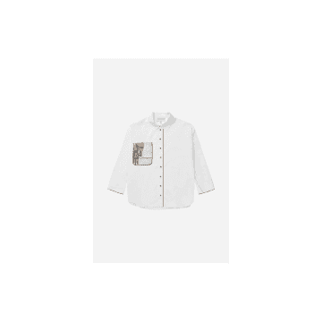 Munthe Mint Donkey Pocket Detail Shirt Size: 10, Col: White