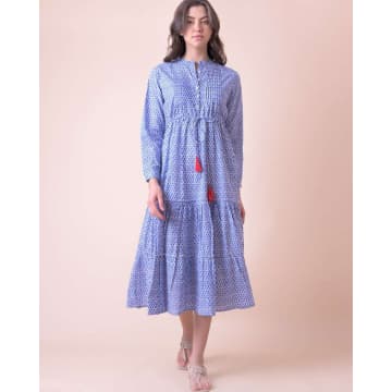 Shop Handprint Dream Apparel Corfu Dress Tulip Blue