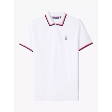 Shop Psycho Bunny - Kingsbury Pique Polo Shirt In White B6k235b200 Wht
