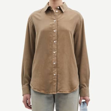 Shop Samsoe & Samsoe Madisoni Shirt Lead Grey