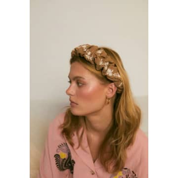 Meadows Fawn Scrunchie Headband In Brown