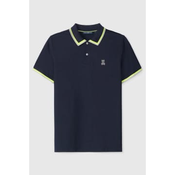 Shop Psycho Bunny - Kingsbury Pique Polo Shirt In Navy B6k235b200 Nvy In Blue