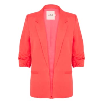Shop Soaked In Luxury Slmalia Shirley Blazer | Hot Coral In Pink