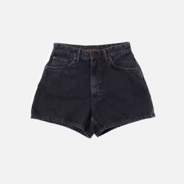 Nudie Jeans Maeve Denim Shorts Smooth Black In Blue