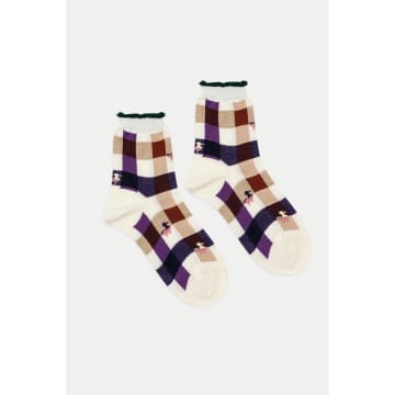 Shop Hansel From Basel Ivory Coucou Short Crew Socks