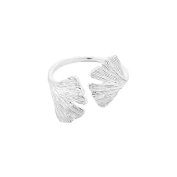 Shop Pernille Corydon Biloba Ring In Silver In Metallic