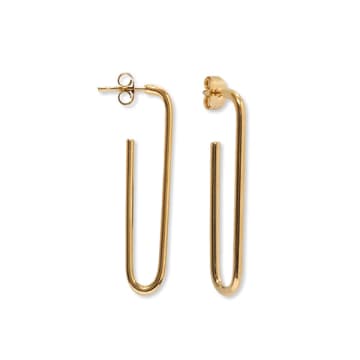Shop A Weathered Penny Mya Hoops In Gold
