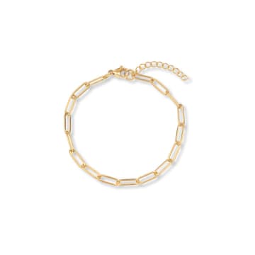 A Weathered Penny Cable Bracelet In Gold