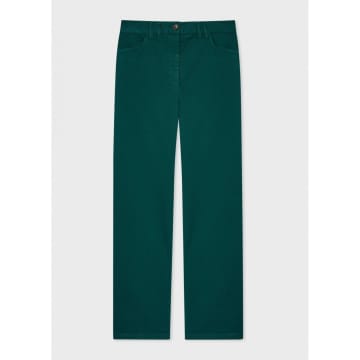 Shop Paul Smith Ankle Grazer Chino Trousers Col: 46 Teal, Size: 12