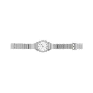 Komono Solid Silver Ray Watch In White