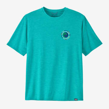 Shop Patagonia Men's Capilene Cool Daily Graphic Shirt Unity Fitz Subtidal Blue X-dye