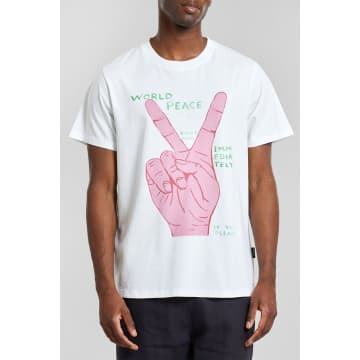 Shop Dedicated White Stockholm World Peace T-shirt