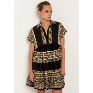 Shop Greek Archaic Kori Dress In Black 330572