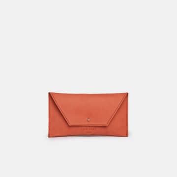 Shop Ann Kurz Arancione Nubuck Leather Wallet