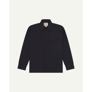 Uskees Midnight Blue Lightweight Buttoned Jacket In Black