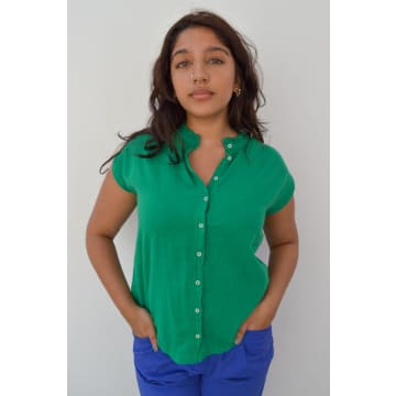 Shop Hartford Tressy Knitted Super Green Shirt