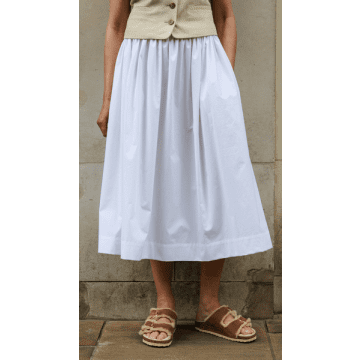 Shop Elwin Tina Skirt In White By