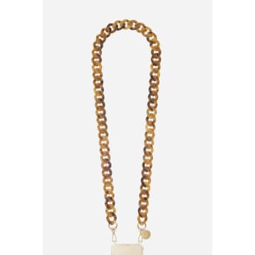 La Coque Francaise Gia Phone Chain In Brown