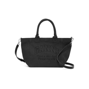 Shop Ganni Small Shopper Bag In Black