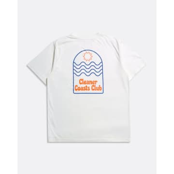 Far Afield Faxmsc-001 Cleaner Coasts Club Graphic T Shirt In White