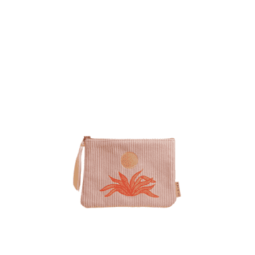 Shop Cai & Jo Corduroy Pouch In Pale Pink From