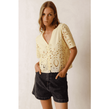 Shop Indi And Cold Embroidered Pistachio Shirt
