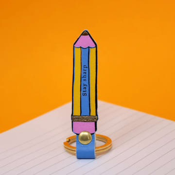 Shop Ark Colour Design Pencil Leather Keyring