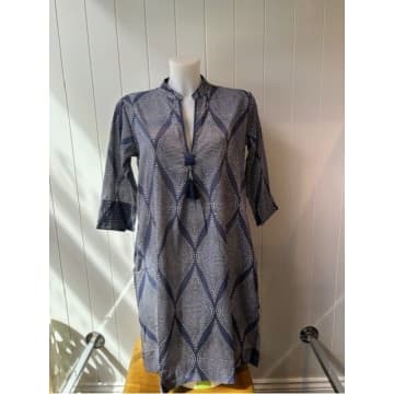 Bagatelle Tunic Coverup In Navy & White Dots In Blue