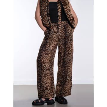 Shop Marta Leopard Pants In Animal Print