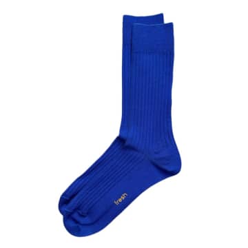 Shop Fresh Cotton Mid-calf Lenght Socks In Cobalt
