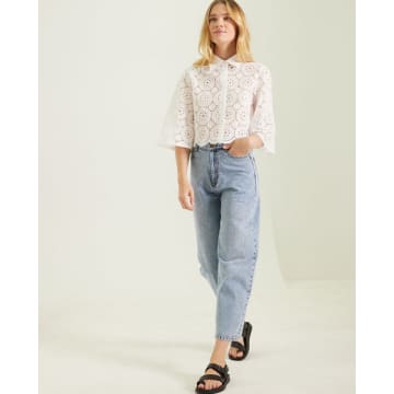 Shop Tinsels Anouck Detailed Blouse In White