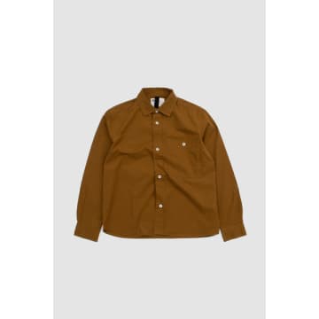 Shop Margaret Howell Overall Shirt Washed Cotton Ochre