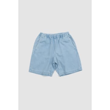 Shop Danton Easy Shorts T/c Denim Hl Indigo In Blue