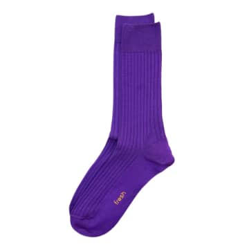 Shop Fresh Cotton Mid-calf Lenght Socks In Purple