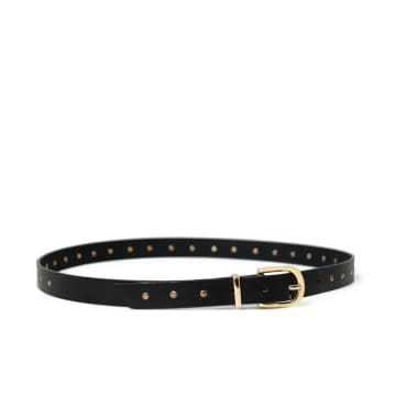 Shop Bell & Fox Mira Studded Leather Belt-black