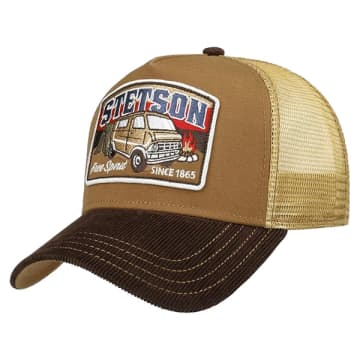 Shop Stetson Camper Trucker Cap In Brown