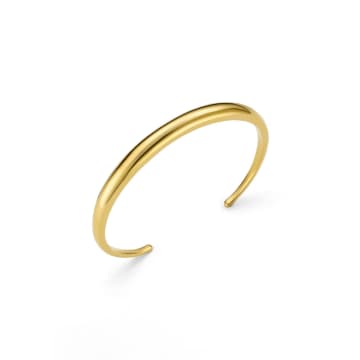 Shop Orelia Luxe Domed Bangle In Gold