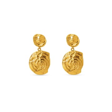 Shop Orelia Statement Ammonite Molten Drop Earrings
