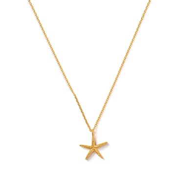 Shop Orelia Starfish Charm Necklace In Gold